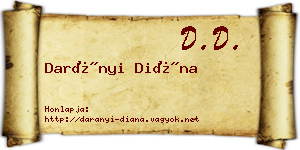 Darányi Diána névjegykártya